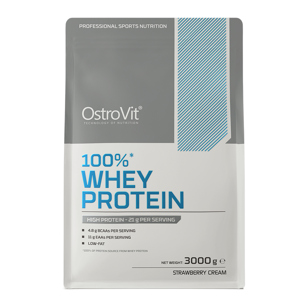 Whey Protein Creamy Strawberry 3 kg, WPC Eiwitpoeder - 100% Whey