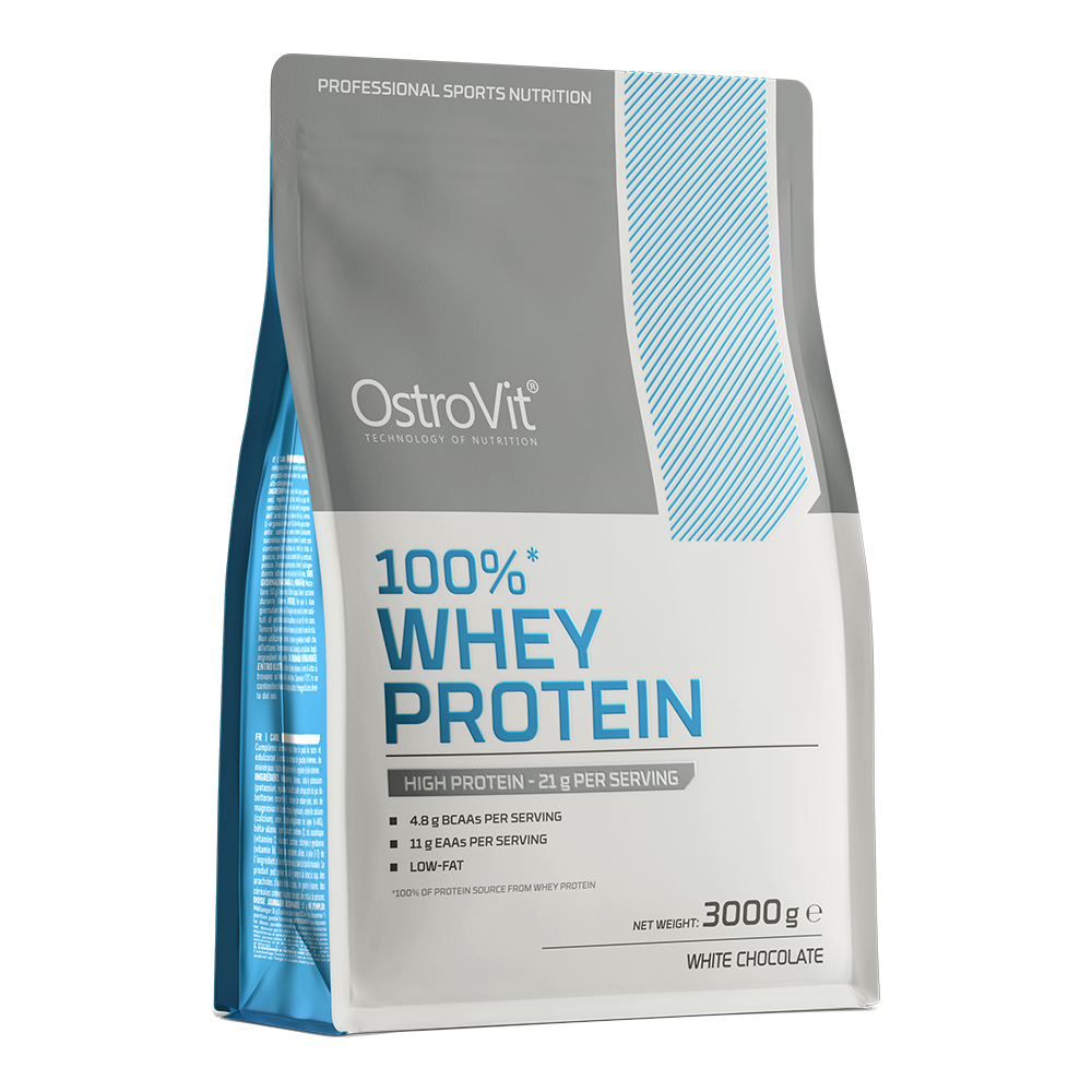 Whey Protein White Chocolate 3 kg, WPC Eiwitpoeder - 100% Whey