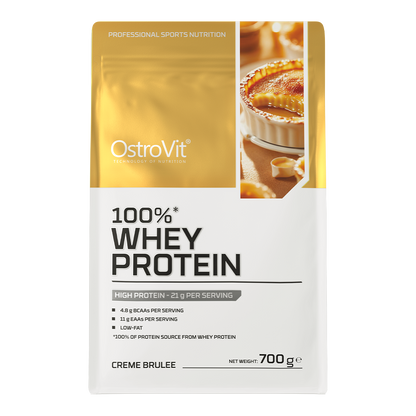 100% Whey Protein 700 g – Crème brûlée, 21 g eiwit per portie | OstroVit