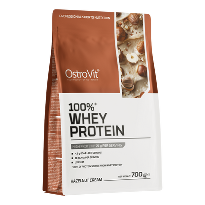 100% Whey Protein 700 g – Hazelnootcrème, 21 g eiwit | OstroVit
