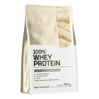 100 % Molkenprotein | 700 g | Weiße Schokolade 🍫🤍 | OstroVit