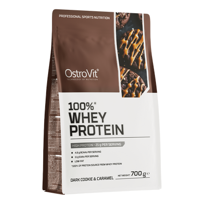 100% Whey – 700 g, Dark Cookies & Caramel, Eiwitrijk | OstroVit