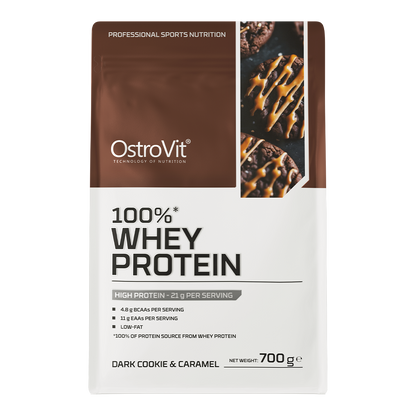 100% Whey – 700 g, Dark Cookies & Caramel, Eiwitrijk | OstroVit