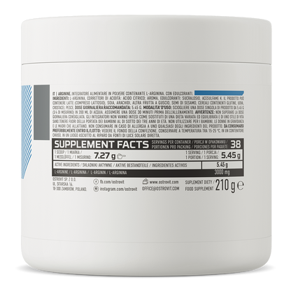 Arginine – 210 g poeder, 3 000 mg per portie | OstroVit