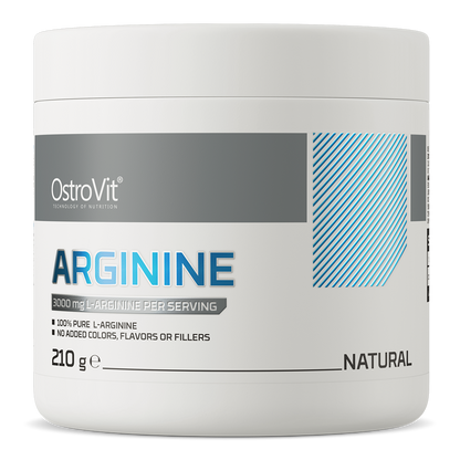 Arginin – 210 g pulver, 3 g L-arginin pr. portion (70 portioner) | OstroVit