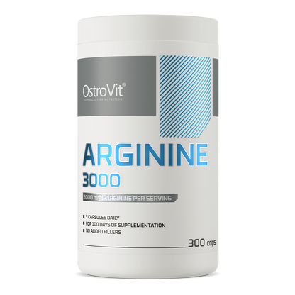 OstroVit Arginine 3000 mg – 300 Capsules | 100 Porties L-Arginine