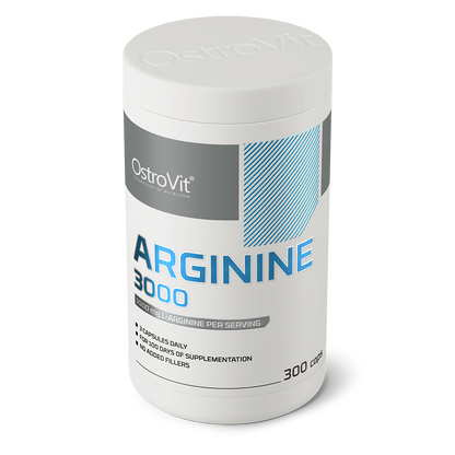 OstroVit Arginine 3000 mg – 300 Capsules | 100 Porties L-Arginine