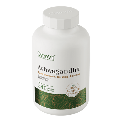 Ashwagandha VEGE – 240 vegan capsules, gestandaardiseerd extract + piperine | OstroVit