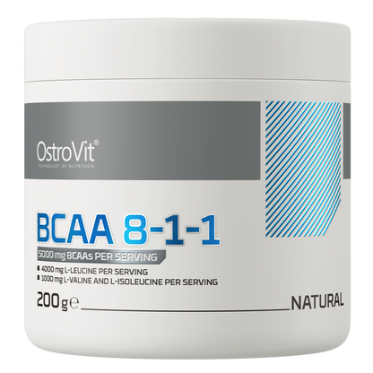 BCAA 8‑1‑1 – 200 g poeder, 5 g per portie | OstroVit