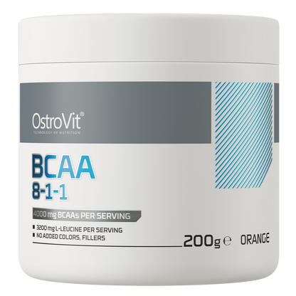 BCAA 8-1-1 Sinaasappel – 200 g poeder, 40 porties | OstroVit