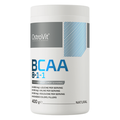 BCAA 8‑1‑1 – 400 g poeder, 4 g leucine per portie | OstroVit