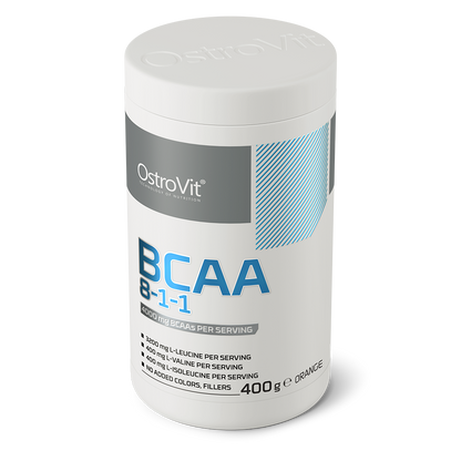 BCAA 8‑1‑1 – 400 g Orange, 5 g per portie | OstroVit