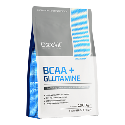 BCAA + Glutamine | 1000 g | Wilde Aardbei-Bosbes | OstroVit