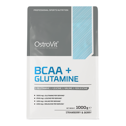 BCAA + Glutamine | 1000 g | Wilde Aardbei-Bosbes | OstroVit