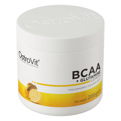 BCAA + Glutamine Citroen – 200 g poeder, 2:1:1 | OstroVit