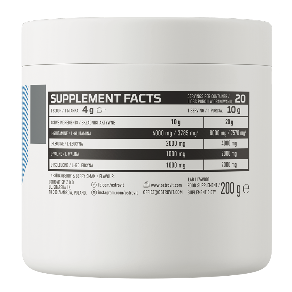 BCAA + Glutamin | 200 g | Citron | OstroVit
