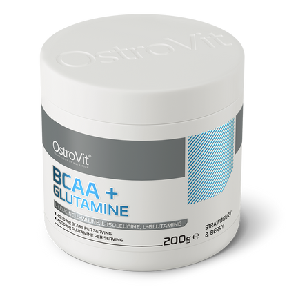 BCAA + Glutamine Wilde aardbei-bosbes 200 g