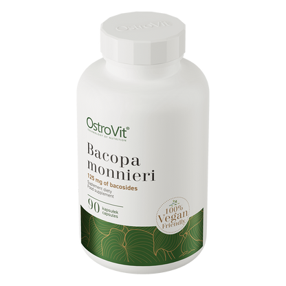 Bacopa Monnieri VEGE – 90 vegan capsules, 250 mg (50% bacosiden) | OstroVit