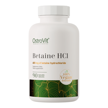 Betain HCl VEGE – 90 veganske kapsler, 650 mg pr. kapsel | OstroVit