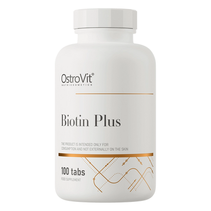 Biotin Plus – 100 tabletter, Biotin 2500 µg + Zink + Selen + Folsyre | OstroVit