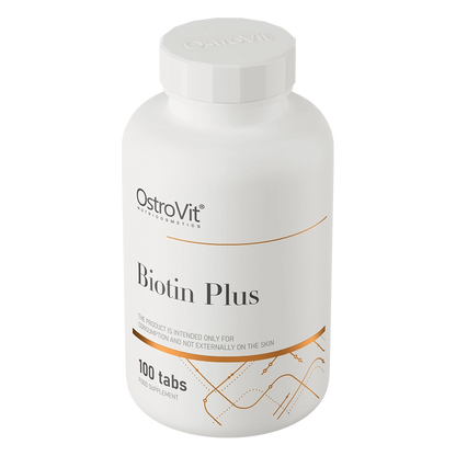 Biotin Plus – 100 tabletter, Biotin 2500 µg + Zink + Selen + Folsyre | OstroVit