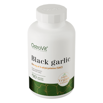 OstroVit Black Garlic VEGE 90 Capsules – 400 mg Gefermenteerd Knoflookextract | 0,1% SAC