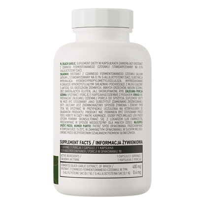 OstroVit Black Garlic VEGE 90 Capsules – 400 mg Gefermenteerd Knoflookextract | 0,1% SAC