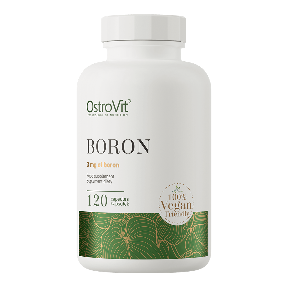 Boric Acid VEGE – 120 vegan capsules, 3 mg boor per capsule | OstroVit