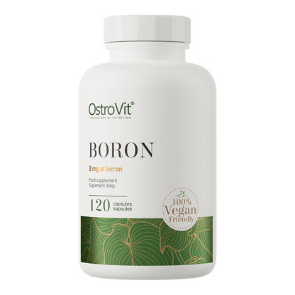 VEGE Borsäure – 120 vegane Kapseln, 3 mg Bor pro Kapsel | OstroVit