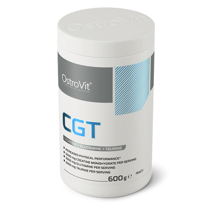 CGT – 600 g poeder Perzik, 5 g creatine + 3 g glutamine + 2 g taurine | OstroVit