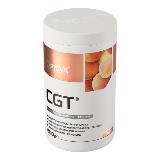 CGT | Kreatinmonohydrat | Glutamin | Taurin | 600 g | Fersken 🍑 | OstroVit
