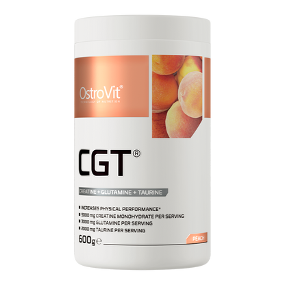 CGT – 600 g poeder Perzik, 5 g creatine + 3 g glutamine + 2 g taurine | OstroVit