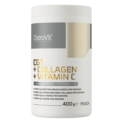 CGT + Collageen + Vitamine C | 400 g | Perzik | OstroVit