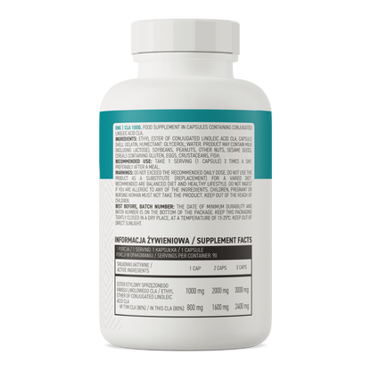 CLA 1000 mg – 90 softgels, 800 mg CLA per capsule | OstroVit