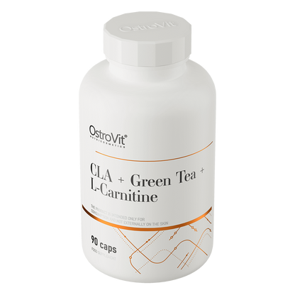 CLA + Green Tea + L‑Carnitine – 90 softgels, CLA 300 mg, Groene thee 200 mg | OstroVit