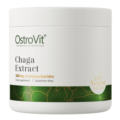 Chaga-ekstrakt – 50 g pulver, 40% polysaccharider, vegansk | OstroVit