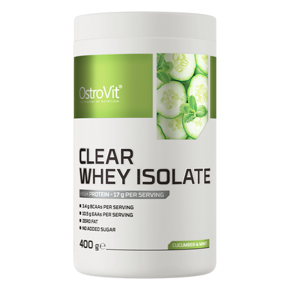 Clear Whey Isolate 400 g – Komkommer & Munt, 17 g eiwit | OstroVit