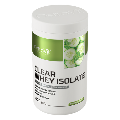 Clear Whey Isolate 400 g – Komkommer & Munt, 17 g eiwit | OstroVit