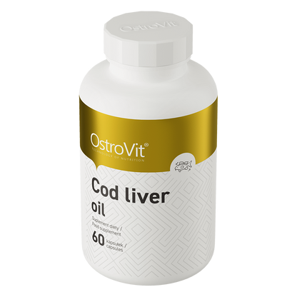 Torskelevertran – 60 softgels, 500 mg torskelevertran + vitamin A og D | OstroVit