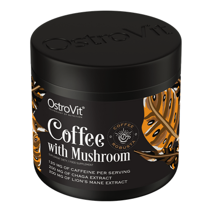Coffee with Mushrooms – 150 g, 120 mg cafeïne + L‑theanine | OstroVit