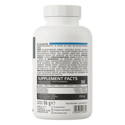 Collagen 2550 mg – 90 capsules, 2550 mg per portie | OstroVit