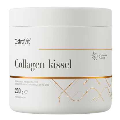 Collagen Kissel – 200 g Aardbei, 10 g viscollageen + vit. A/C/E | OstroVit