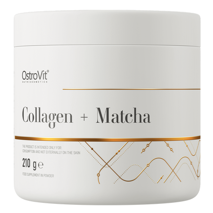 Kollagen + Matcha + L-glutathion + C-vitamin | 210 g | Pulver | Naturlig | OstroVit 