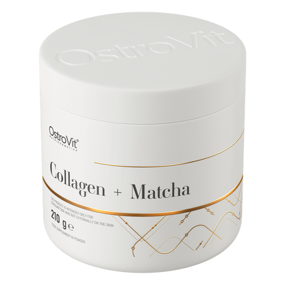 Kollagen + Matcha + L-glutathion + C-vitamin | 210 g | Pulver | Naturlig | OstroVit 