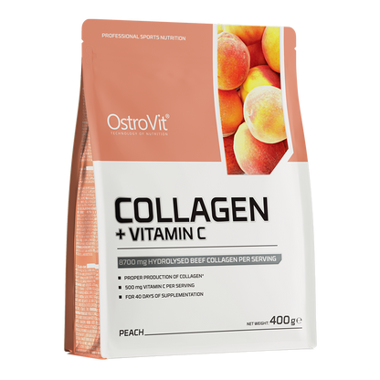 Collageen | Vitamine C | Poeder | 400 g | Perzik | OstroVit