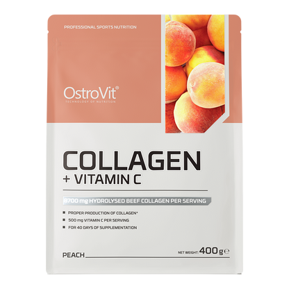 Collageen | Vitamine C | Poeder | 400 g | Perzik | OstroVit