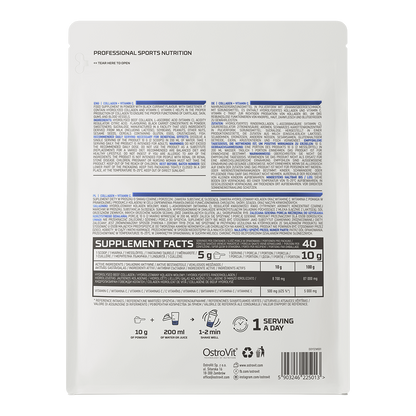 Collagen + Vitamin C – 400 g, Zwarte bes, 8 700 mg collageen | OstroVit