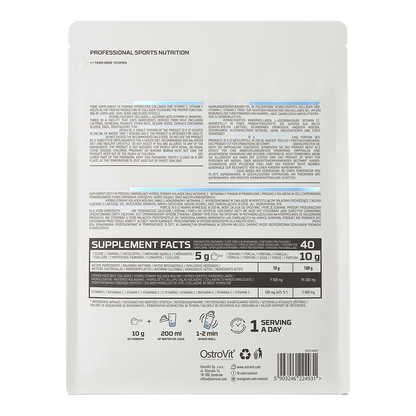Collagen + Vitamin C – 400 g, 9,5 g collageen + 500 mg Vitamine C per portie | OstroVit