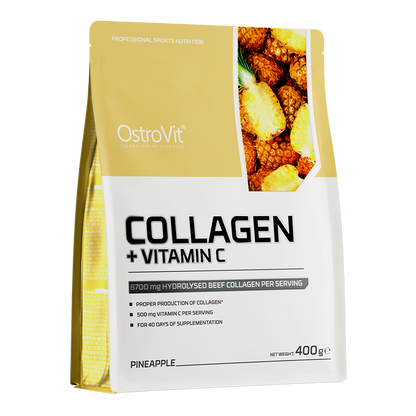 Collagen + Vitamin C – 400 g ananas | 8,7 g collageen + 500 mg vit. C | OstroVit