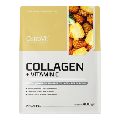 Collagen + Vitamin C – 400 g ananas | 8,7 g collageen + 500 mg vit. C | OstroVit